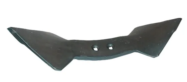 Dvojité srdcové radlice 450x135x17 mm, otočná, zahnutá, 2 otvory