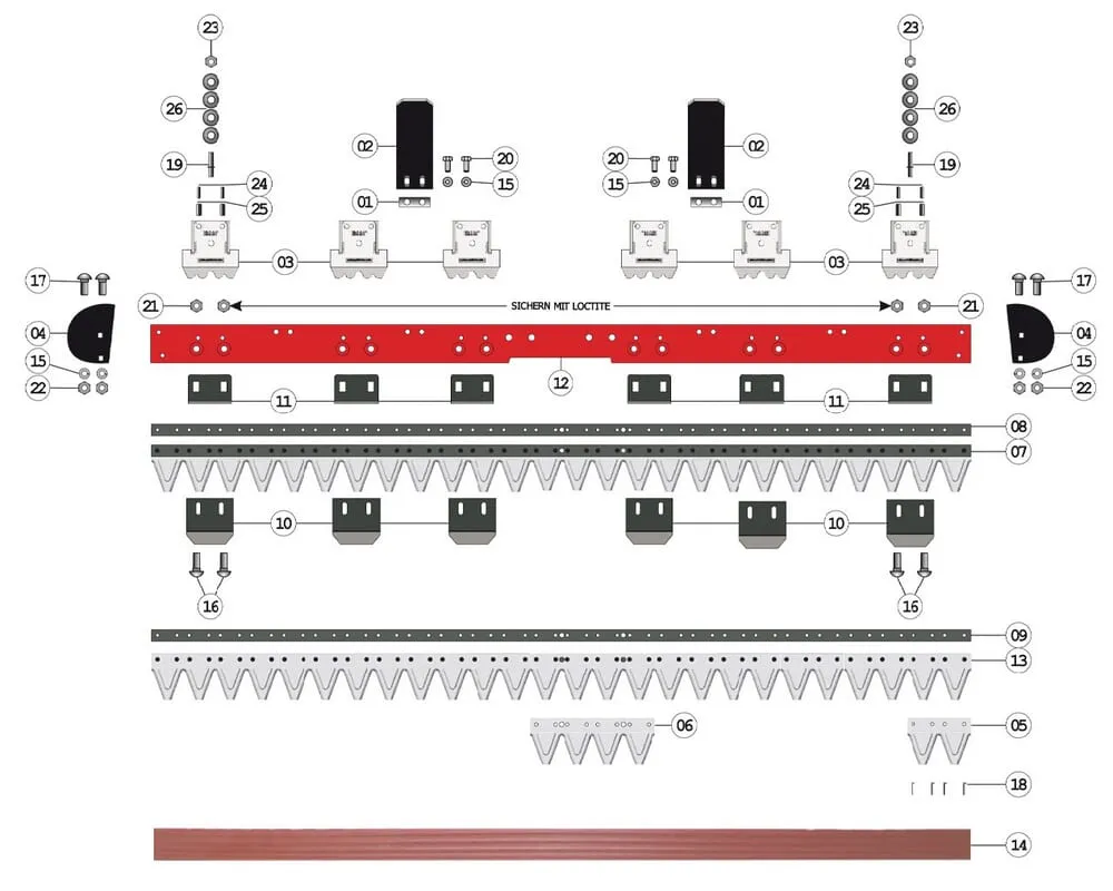 Žací lišta KD 122 cm