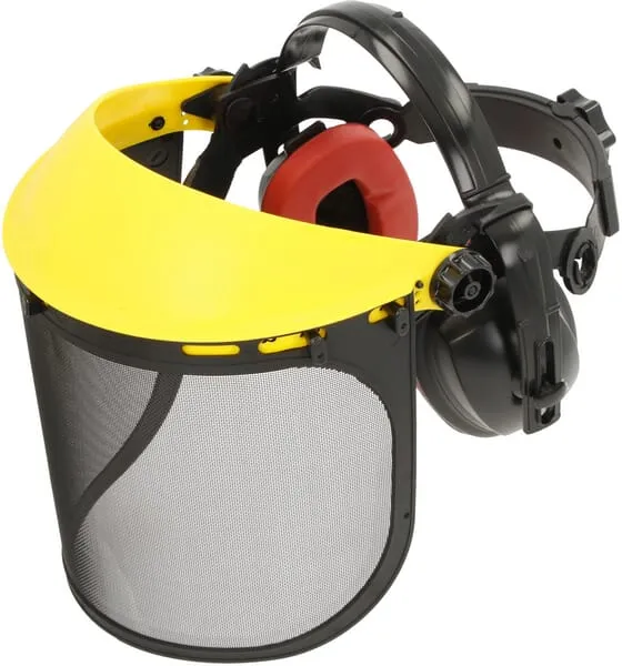 Ochranné hledí, s chrániči sluchu