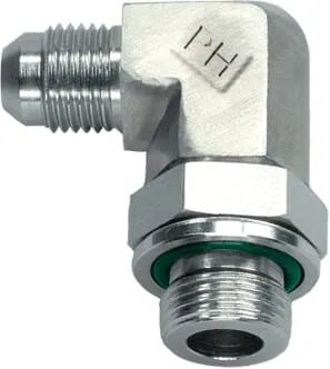 Šroubovací spojky 90° z nerezové oceli, nastavitelný BSP x vnější JIC