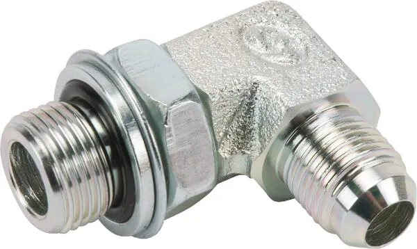 Úhlové šroubení KIB 90° nastavitelné, šroubovací přípojka BSP x vnější závit JIC