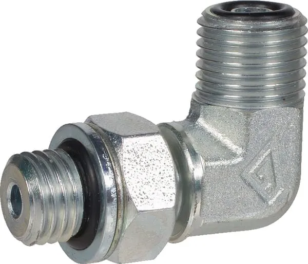 Šroubové spojky 90°, nastavitelné šroubení ORFS x šroubovací metrické spojky