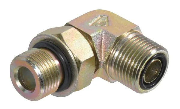 Šroubové spojky 90°, nastavitelné šroubení ORFS x šroubení UNF