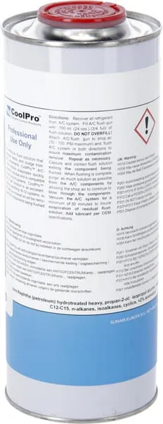 Air conditioning - Flush solvent