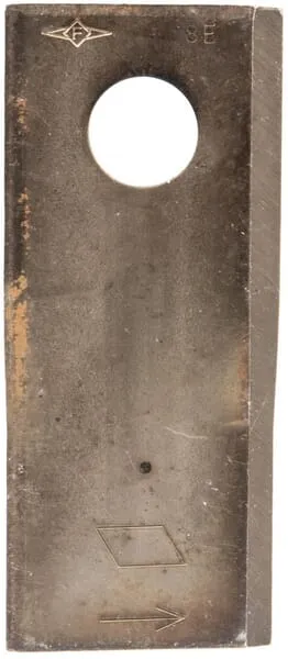 Nůž rotační sekačky rotace vlevo 114 x 48 x 4 mm; otvor Ø 19 mm; vhodný pro Vicon