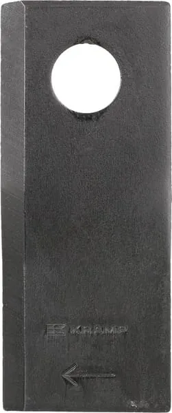 Nůž rotační sekačky rotace vpravo 114 x 48 x 4 mm; otvor Ø 19 mm; vhodný pro Vicon