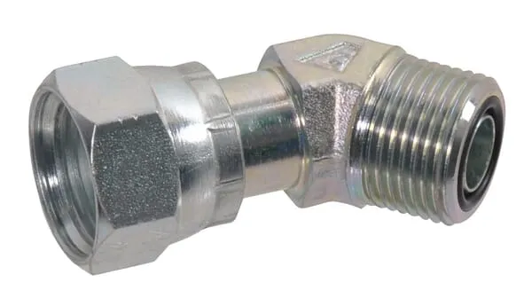 Úhlové spojky 45°, vnější závit ORFS x převlečná matice