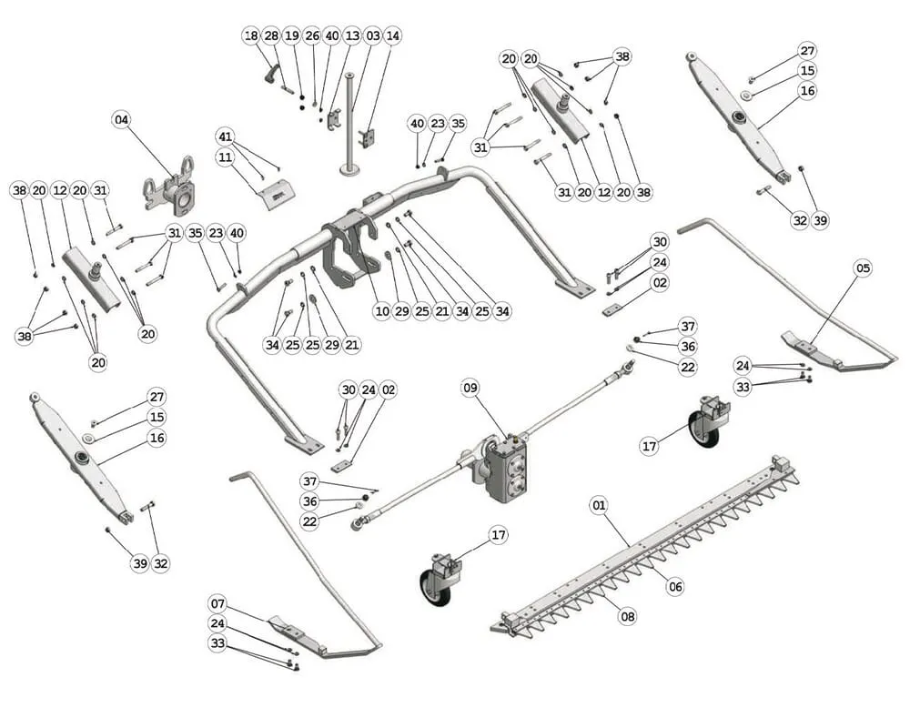 Žací ústrojí KPE – 2005 – montáž