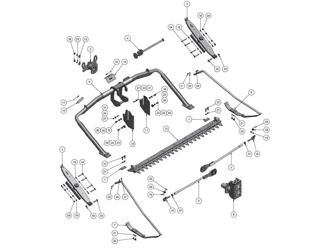 Žací ústrojí KPE – 2012 – 155 cm – přehled