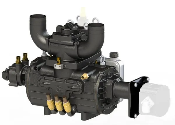 Hydraulický pohon vakuového čerpadla 13520 l/min s automatickým mazáním a zátěží Battioni Pagani
