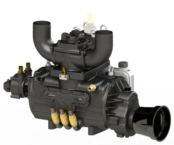 Vakuové čerpadlo 540 ot/min 13520 l/min s automatickým mazáním a zátěží Battioni Pagani