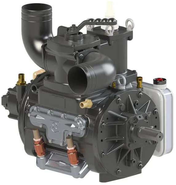 Řemenice vakuového čerpadla 18620 l/min s automatickým mazáním a zátěží Battioni Pagani