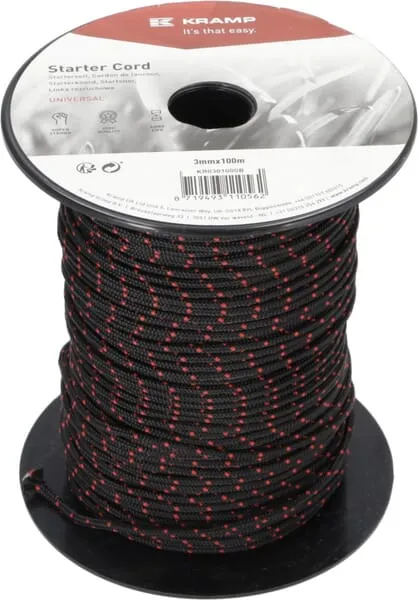 Lanko startéru 3,0 mm x 100 m, černé