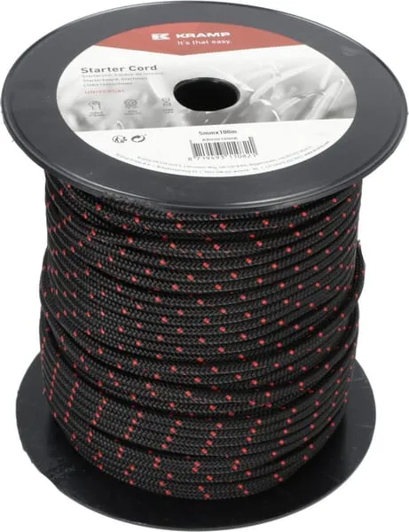 Lanko startéru 5,0 mm x 100 m, černé