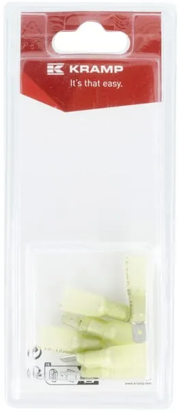 Kabelová koncovka vnější, žlutá, 6,3x0,8 mm - 4,0-6,0 mm² (6)