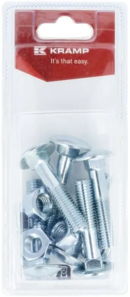 Vratový šroub s maticí M10 x 50 mm, 4,6 (6)