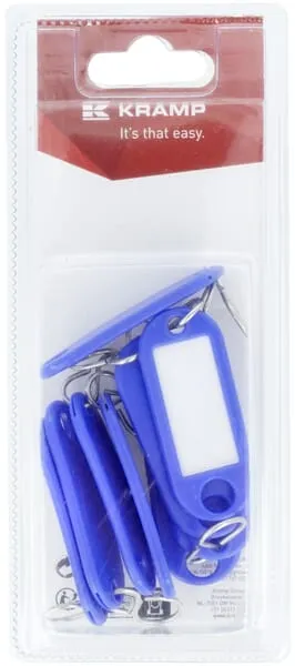 Přívěsek na klíče, se štítkem, modrý (10)