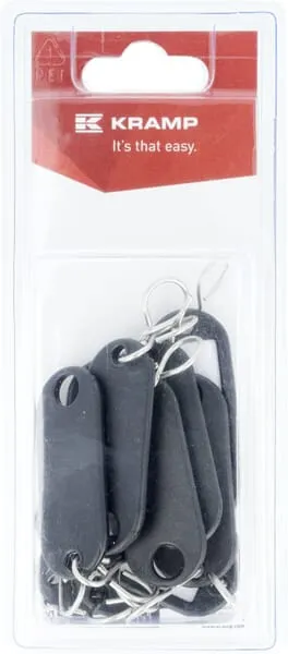 Přívěsek na klíče, se štítkem, černý (10)