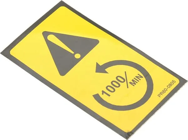 Varovný štítek: 1000 ot./min