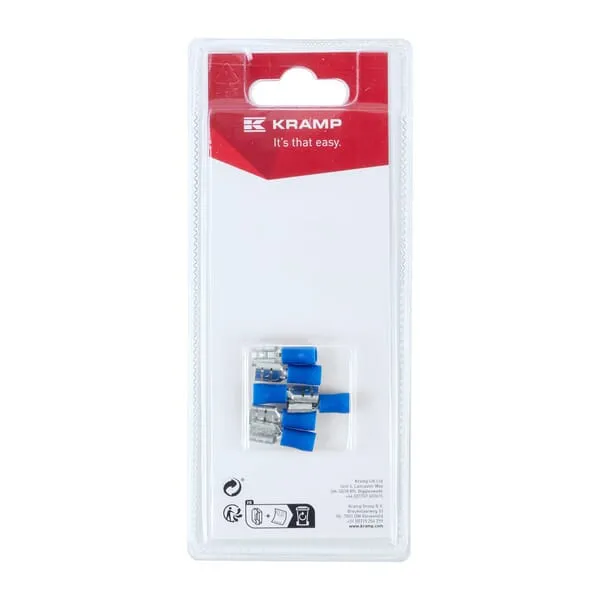 Kabelová koncovka vnitřní, modrá, 6,3x0,8 mm - 1,5-2,5 mm² (6)