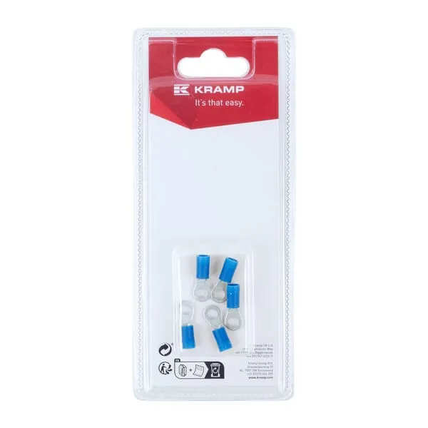 Kabelová koncovka s okem, modrá Ø 4 mm - 1,5-2,5 mm² (5)