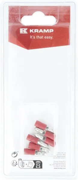 Kabelový konektor vnější, červený Ø 4 mm - 0,5-1,0 mm² (6)
