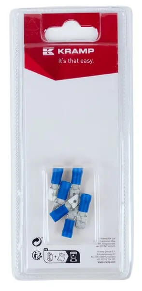 Kabelová koncovka vnější, modrá, 6,3x0,8 mm - 1,5-2,5 mm² (6)