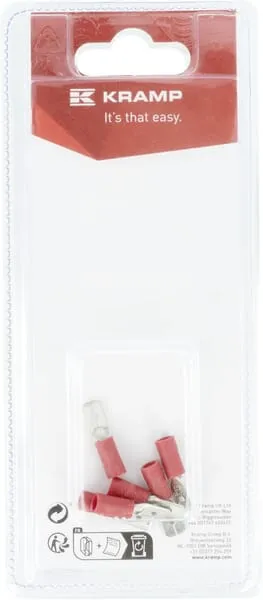 Kabelová koncovka vnější, červená, 6,3x0,8 mm - 0,5-1,0 mm² (6)