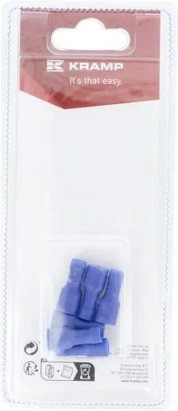 Kabelová koncovka vnitřní, modrá, 6,3x0,8 mm - 1,5-2,5 mm² (6)