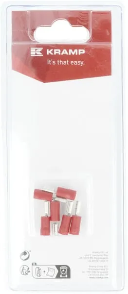 Kabelová koncovka vnitřní, červená, 2,8x0,8 mm - 0,5-1,0 mm² (6)
