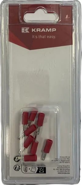 Kabelová koncovka vnější červená 2,8x0,8 mm - 0,5-1,0 mm² (8)