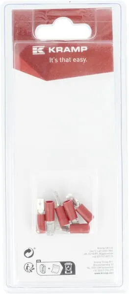Kabelová koncovka vnější, červená, 4,8x0,8 mm - 0,5-1,0 mm² (6)