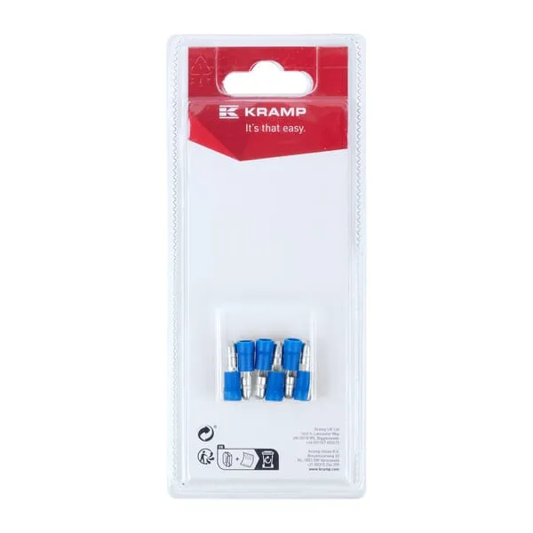 Kabelový konektor vnější, modrý Ø 4 mm - 1,5-2,5 mm² (6)