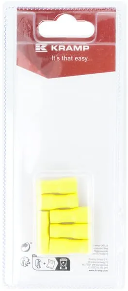 Kabelová koncovka vnitřní, žlutá, 6,3x0,8 mm - 4,0-6,0 mm² (6)