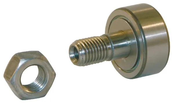 Korunková vodicí kladka, plné jehličky, s čepem a konvexním vnějším pouzdrem