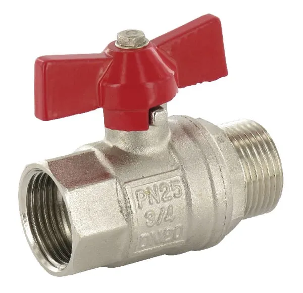 Kulový kohout KS s křídlovou rukojetí vnitřní/vnější