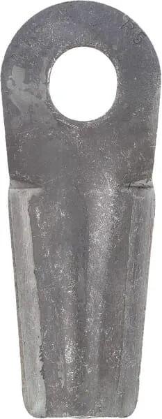 Nůž rotační sekačky rotace vlevo / vpravo 127 x 50 x 4 mm; ovál otvor 23 x 20,8 mm; vhodný pro Taarup; 25 ks/bal.