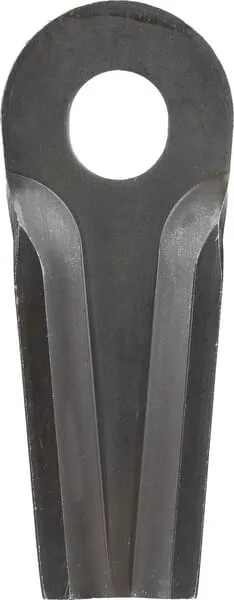 Nůž rotační sekačky, rotace vlevo / vpravo 128 x 50 mm; 35 x 4 mm; oválný otvor 23 x 20,5 mm; vhodný pro Taarup; 25 ks/bal.
