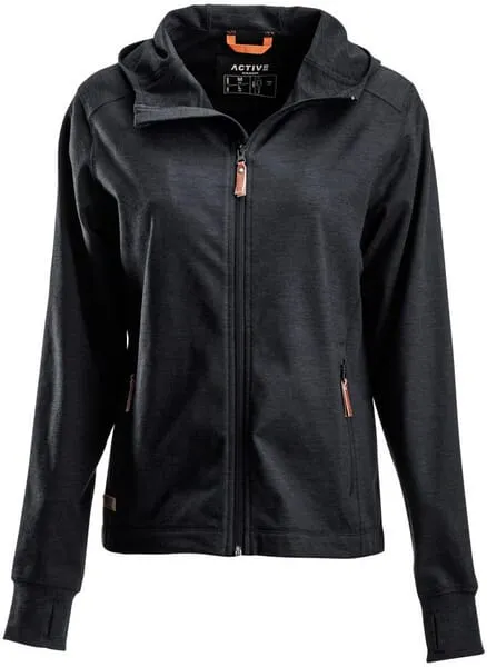 Dámská fleecová mikina na zip, s kapucí, tmavě šedá