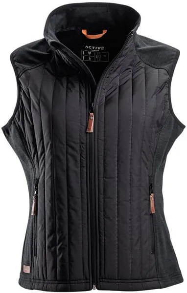 Dámská vesta, tmavě šedá, hybridní fleece