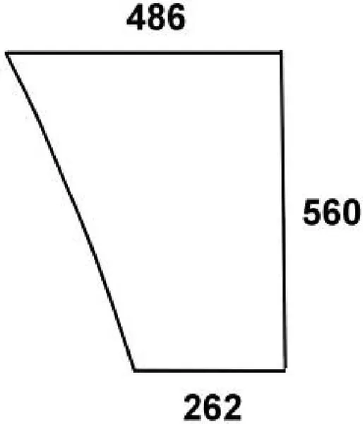 Čelní sklo dolní pravé