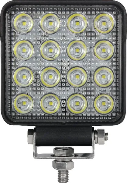 Pracovní světlo LED, 25 W, 3040 lm, čtvercové, 10/30 V, 108x48x108 mm, bodový paprsek, 16 LED, Kramp