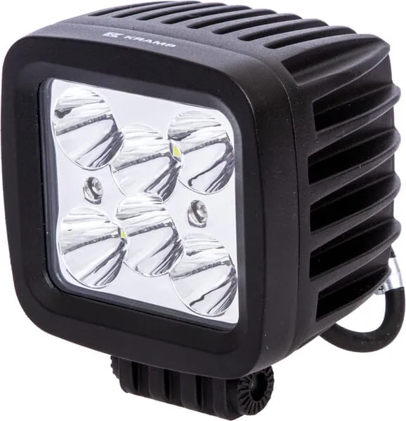 Pracovní světlo LED 42 W, 3780 lm, čtvercové, 10/30 V, 100x82x100 mm, bodový paprsek, 6 LED, Kramp