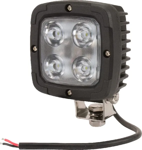 Pracovní světlo LED 40 W, 4000 lm, čtvercové, 10/30 V, 98,5x63,4x98,5 mm, bodový paprsek, 4 LED, Kramp