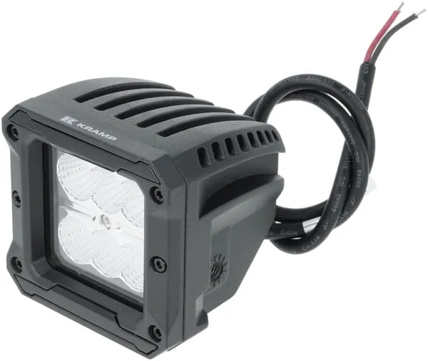 Pracovní světlo LED, 18 W, 1620 lm, čtvercové, 10/30 V, 81x76x78 mm, širokoúhlé, Kramp