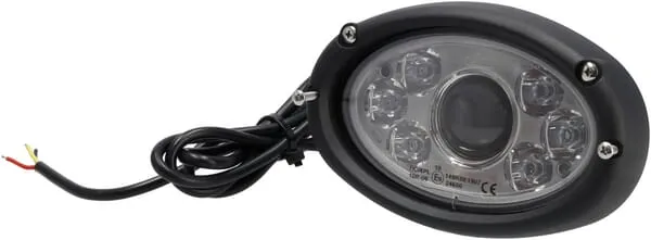 Headlight LED, 20/24W, oval, 10/30V, 166x106.2x97.5mm, high/low beam, 3-pin open cable flush mount