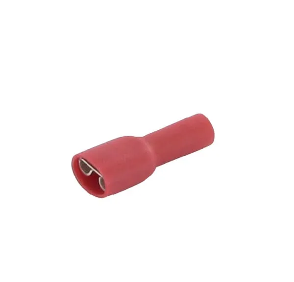 Plochý konektor izolovaný, červený, 0,5-1 mm² 6,4x0,8 mm, 100 ks