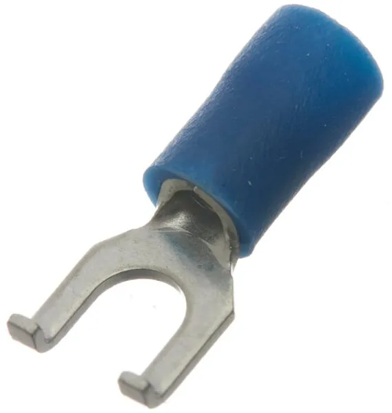Vidlicová koncovka, modrá, 1,5-2,5 mm² Ø 4 mm, 100 ks
