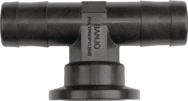 Přírubová spojka Banjo, T-kusy, s hadicovými přípojkami