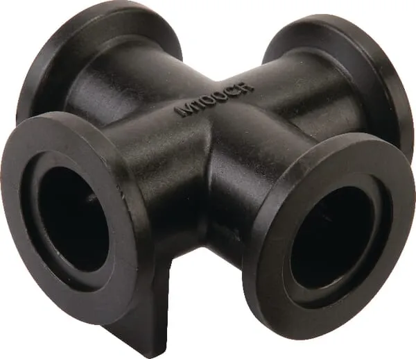 Přírubová spojka Banjo, křížová 90° spojka